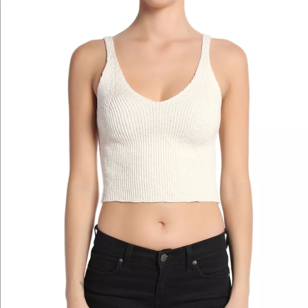 May & June Sweater Knit Tank Crop Top